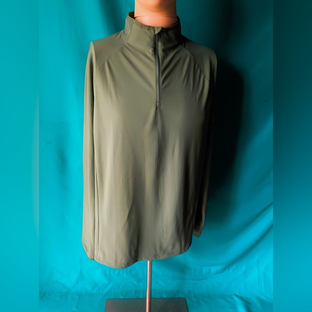 Ben Sherman Olive Green Quarter Zip Golf Pullover